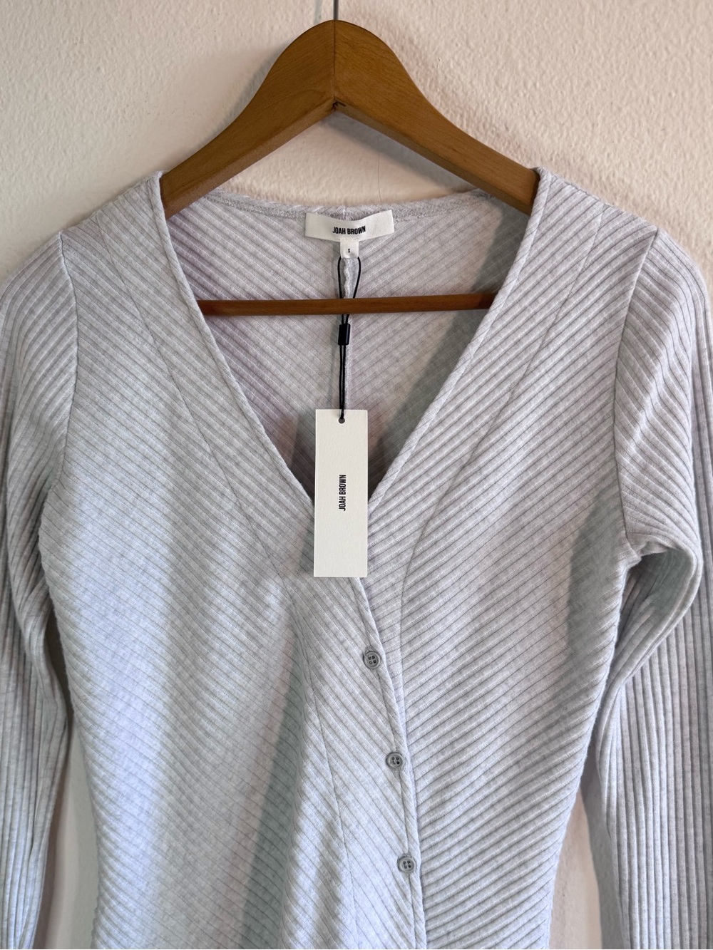Joah Brown Asymmetrical Button Mini Dress - Picture 4 of 11